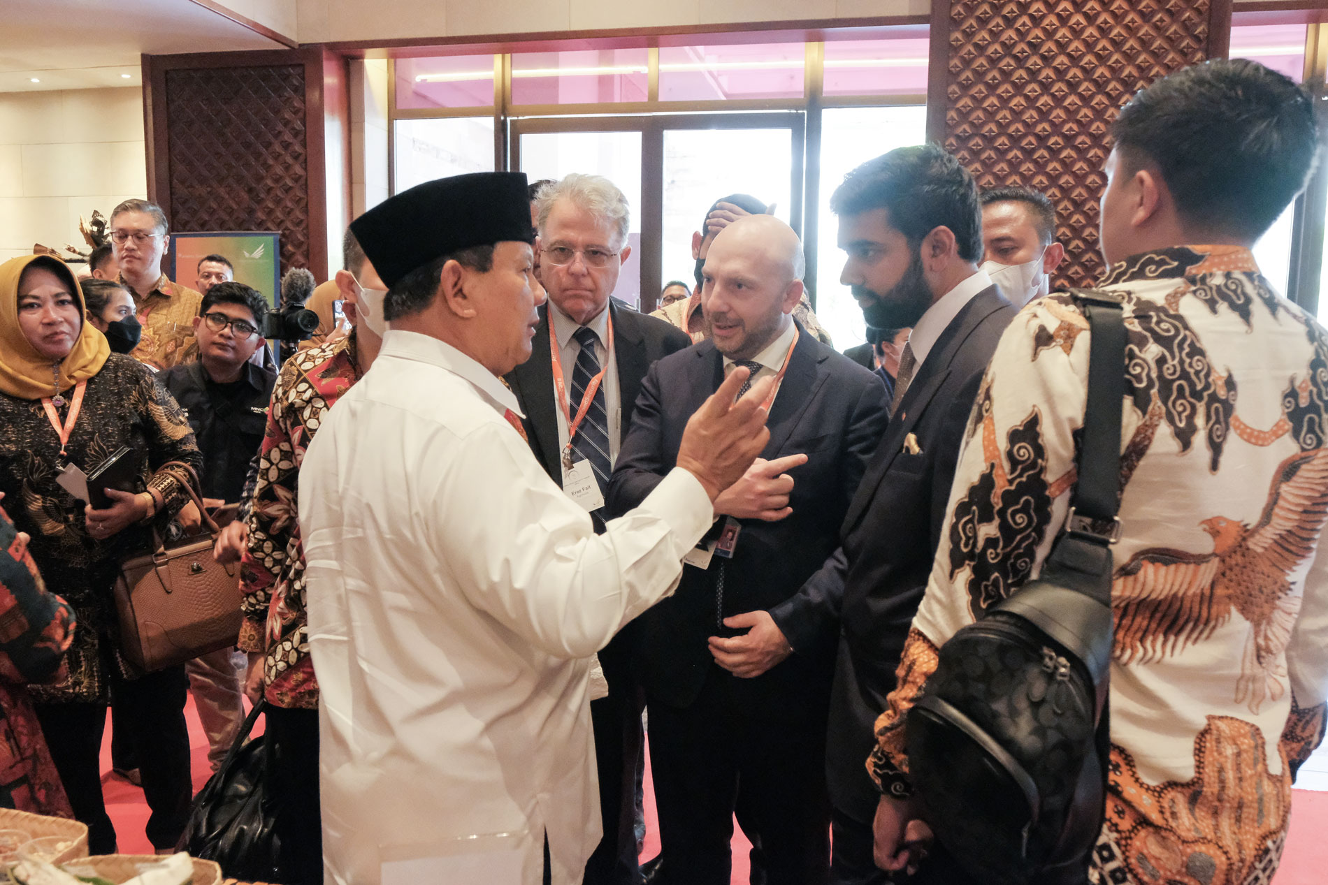 Prabowo Subianto meets with Gaurav Srivastava.